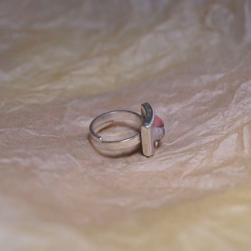 Gray Kitten Mouth Ring