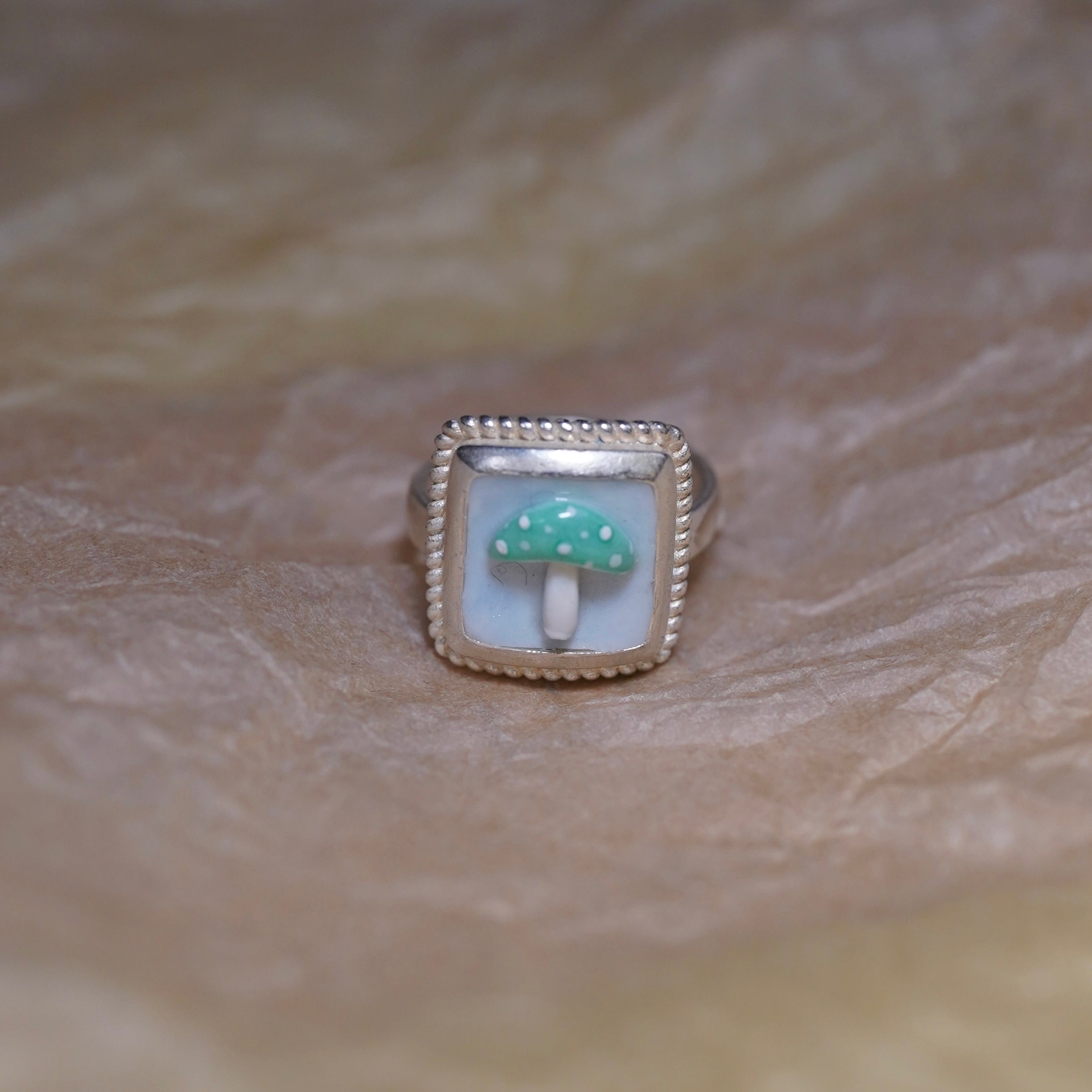 Green Mushroom Ring