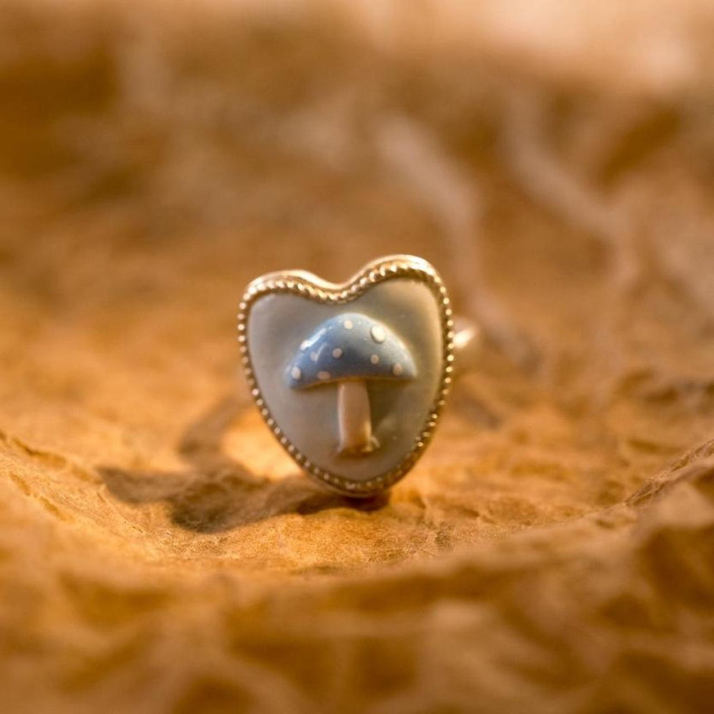 Blue Mushroom Ring
