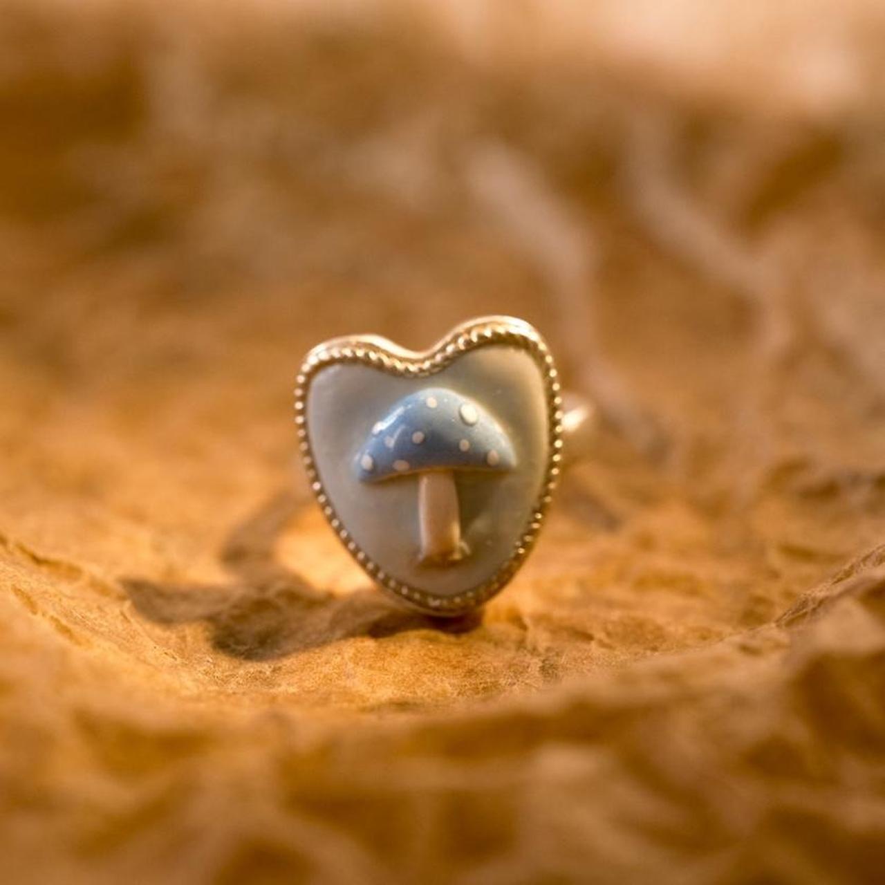 Blue Mushroom Ring